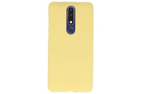 BAOHU Hoesje Geschikt voor de Nokia 3.1 Plus - Backcover Color Telefoonhoesje - Geel
