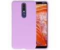 BAOHU Hoesje Geschikt voor de Nokia 3.1 Plus - Backcover Color Telefoonhoesje - Paars