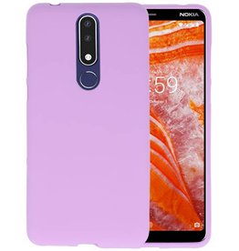 BAOHU BackCover Hoesje Color Telefoonhoesje Nokia 3.1 Plus - Paars