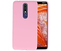 BAOHU Hoesje Geschikt voor de Nokia 3.1 Plus - Backcover Color Telefoonhoesje - Roze