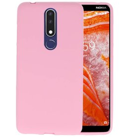 BAOHU BackCover Hoesje Color Telefoonhoesje Nokia 3.1 Plus - Roze
