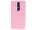 BAOHU Hoesje Geschikt voor de Nokia 3.1 Plus - Backcover Color Telefoonhoesje - Roze