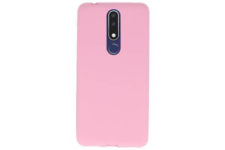 BAOHU Hoesje Geschikt voor de Nokia 3.1 Plus - Backcover Color Telefoonhoesje - Roze