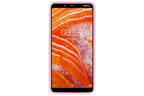BAOHU Hoesje Geschikt voor de Nokia 3.1 Plus - Backcover Color Telefoonhoesje - Roze
