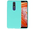 BAOHU Hoesje Geschikt voor de Nokia 3.1 Plus - Backcover Color Telefoonhoesje - Turquoise