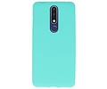 BAOHU Hoesje Geschikt voor de Nokia 3.1 Plus - Backcover Color Telefoonhoesje - Turquoise