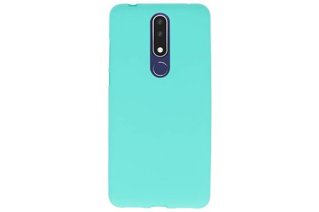 BAOHU Hoesje Geschikt voor de Nokia 3.1 Plus - Backcover Color Telefoonhoesje - Turquoise