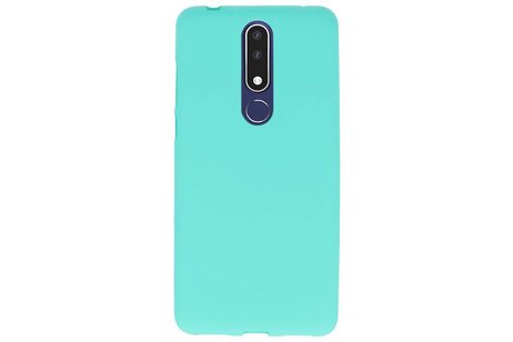 Hoesje Geschikt voor de Nokia 3.1 Plus - Backcover Color Telefoonhoesje - Turquoise