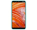 BAOHU Hoesje Geschikt voor de Nokia 3.1 Plus - Backcover Color Telefoonhoesje - Turquoise