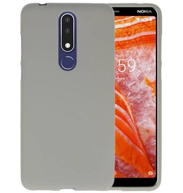 BAOHU BackCover Hoesje Color Telefoonhoesje Nokia 3.1 Plus - Grijs