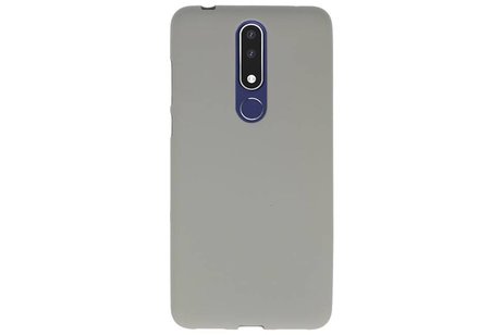 BAOHU Hoesje Geschikt voor de Nokia 3.1 Plus - Backcover Color Telefoonhoesje - Grijs