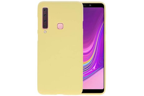 BAOHU Hoesje Geschikt voor de Samsung Galaxy A9 2018 - Backcover Color Telefoonhoesje - Geel