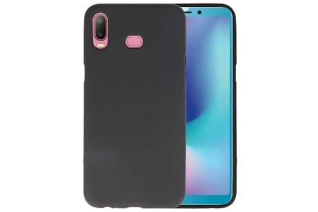 BAOHU Hoesje Geschikt voor de Samsung Galaxy A6s - Backcover Color Telefoonhoesje - Zwart