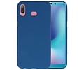 BAOHU Hoesje Geschikt voor de Samsung Galaxy A6s - Backcover Color Telefoonhoesje - Navy