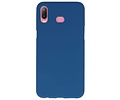 BAOHU Hoesje Geschikt voor de Samsung Galaxy A6s - Backcover Color Telefoonhoesje - Navy