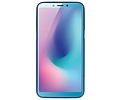 BAOHU Hoesje Geschikt voor de Samsung Galaxy A6s - Backcover Color Telefoonhoesje - Navy