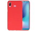 BAOHU Hoesje Geschikt voor de Samsung Galaxy A6s - Backcover Color Telefoonhoesje - Rood