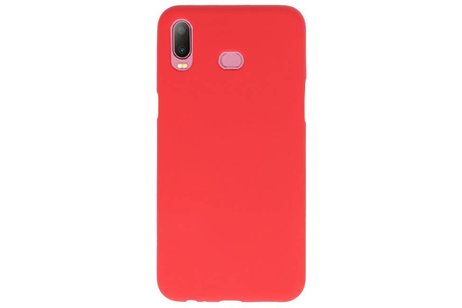 BAOHU Hoesje Geschikt voor de Samsung Galaxy A6s - Backcover Color Telefoonhoesje - Rood