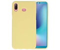 BAOHU Hoesje Geschikt voor de Samsung Galaxy A6s - Backcover Color Telefoonhoesje - Geel