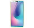 Hoesje Geschikt voor de Samsung Galaxy A6s - Backcover Color Telefoonhoesje - Geel