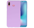 BAOHU Hoesje Geschikt voor de Samsung Galaxy A6s - Backcover Color Telefoonhoesje - Paars