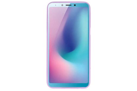 BAOHU Hoesje Geschikt voor de Samsung Galaxy A6s - Backcover Color Telefoonhoesje - Paars