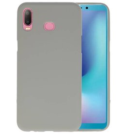 BAOHU BackCover Hoesje Color Telefoonhoesje Samsung Galaxy A6s - Grijs