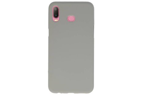 BAOHU Hoesje Geschikt voor de Samsung Galaxy A6s - Backcover Color Telefoonhoesje - Grijs