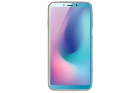 BAOHU Hoesje Geschikt voor de Samsung Galaxy A6s - Backcover Color Telefoonhoesje - Grijs