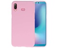 BAOHU Hoesje Geschikt voor de Samsung Galaxy A6s - Backcover Color Telefoonhoesje - Roze