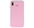 BAOHU Hoesje Geschikt voor de Samsung Galaxy A6s - Backcover Color Telefoonhoesje - Roze