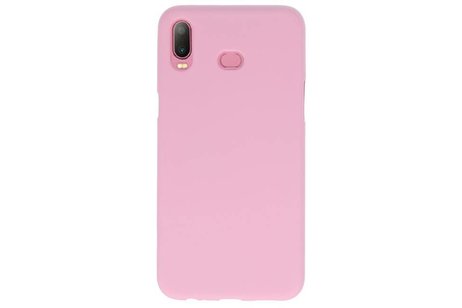 BAOHU Hoesje Geschikt voor de Samsung Galaxy A6s - Backcover Color Telefoonhoesje - Roze