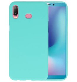 BAOHU BackCover Hoesje Color Telefoonhoesje Samsung Galaxy A6s - Turquoise