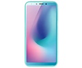 BAOHU Hoesje Geschikt voor de Samsung Galaxy A6s - Backcover Color Telefoonhoesje - Turquoise