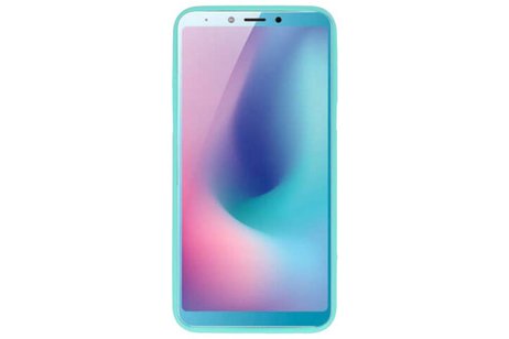 BAOHU Hoesje Geschikt voor de Samsung Galaxy A6s - Backcover Color Telefoonhoesje - Turquoise