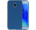 BAOHU Hoesje Geschikt voor de Samsung Galaxy J3 2018 - Backcover Color Telefoonhoesje - Navy