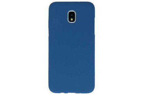 BAOHU Hoesje Geschikt voor de Samsung Galaxy J3 2018 - Backcover Color Telefoonhoesje - Navy