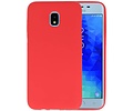 BAOHU Hoesje Geschikt voor de Samsung Galaxy J3 2018 - Backcover Color Telefoonhoesje - Rood