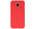 BAOHU Hoesje Geschikt voor de Samsung Galaxy J3 2018 - Backcover Color Telefoonhoesje - Rood