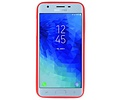 BAOHU Hoesje Geschikt voor de Samsung Galaxy J3 2018 - Backcover Color Telefoonhoesje - Rood