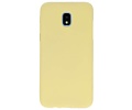 BAOHU Hoesje Geschikt voor de Samsung Galaxy J3 2018 - Backcover Color Telefoonhoesje - Geel