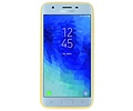 BAOHU Hoesje Geschikt voor de Samsung Galaxy J3 2018 - Backcover Color Telefoonhoesje - Geel