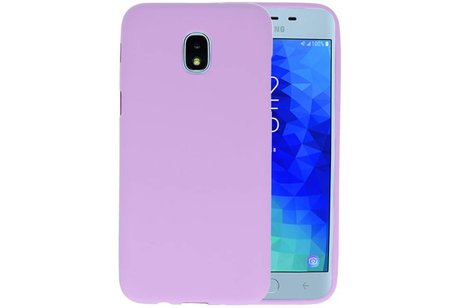 BAOHU Hoesje Geschikt voor de Samsung Galaxy J3 2018 - Backcover Color Telefoonhoesje - Paars