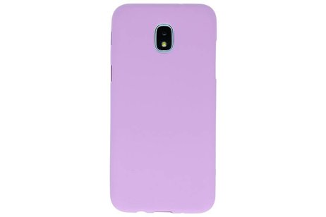 BAOHU Hoesje Geschikt voor de Samsung Galaxy J3 2018 - Backcover Color Telefoonhoesje - Paars