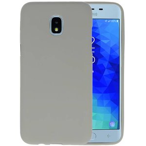BAOHU Hoesje Geschikt voor de Samsung Galaxy J3 2018 - Backcover Color Telefoonhoesje - Grijs