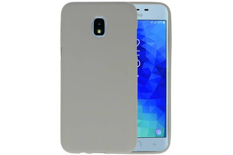 BackCover Hoesje Color Telefoonhoesje voor Samsung Galaxy J3 2018 - Grijs