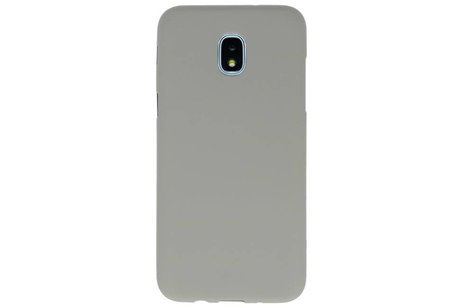 BackCover Hoesje Color Telefoonhoesje voor Samsung Galaxy J3 2018 - Grijs