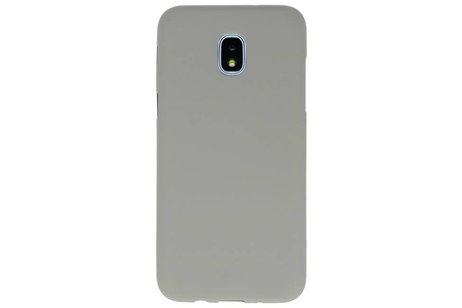 BAOHU Hoesje Geschikt voor de Samsung Galaxy J3 2018 - Backcover Color Telefoonhoesje - Grijs