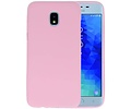 BAOHU Hoesje Geschikt voor de Samsung Galaxy J3 2018 - Backcover Color Telefoonhoesje - Roze