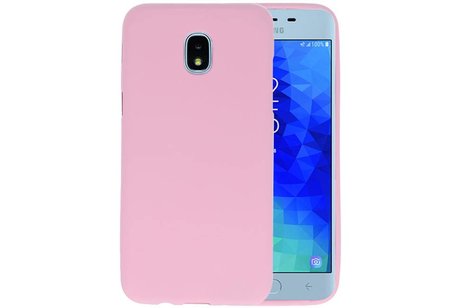 BackCover Hoesje Color Telefoonhoesje voor Samsung Galaxy J3 2018 - Roze